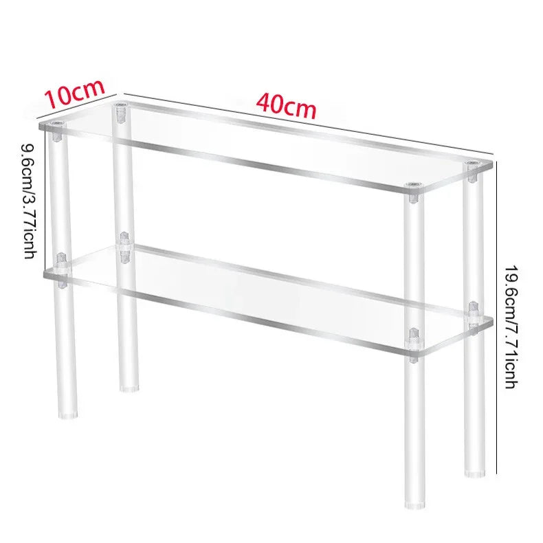 Acrylic Multi-Layer Cosmetics & Perfume Display Shelf Rack