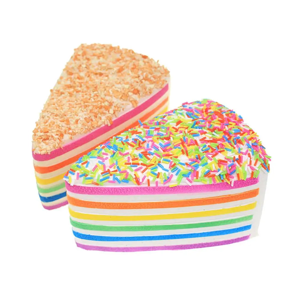 Rainbow Cake Squishy Slow Rising Stress Relief Toy – 14cm