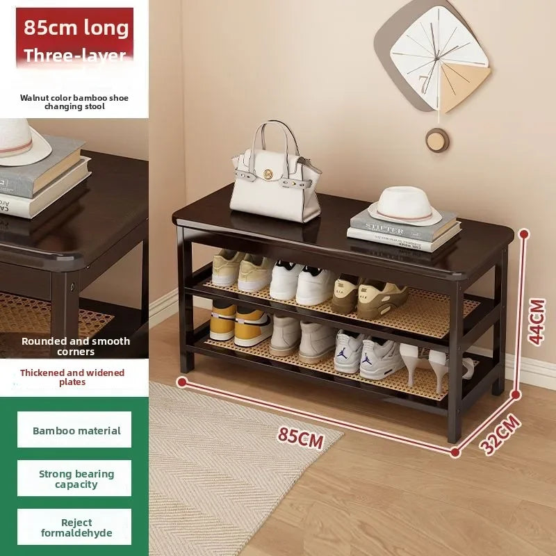 Multi-functional Household Shoe Cabinet Rack Dustproof Change Stool