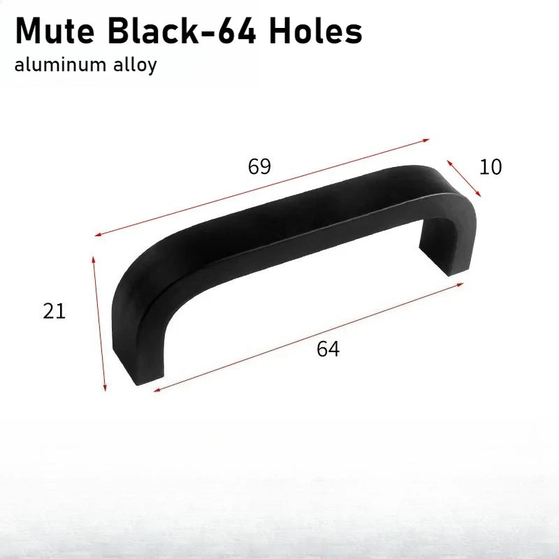 Black/Gold Solid Aluminum Alloy Kitchen Cabinet Handles Drawer Cupboard Wardrobe Door Straight Handle Furniture Hardware Oasis Select 302-64 Matte black