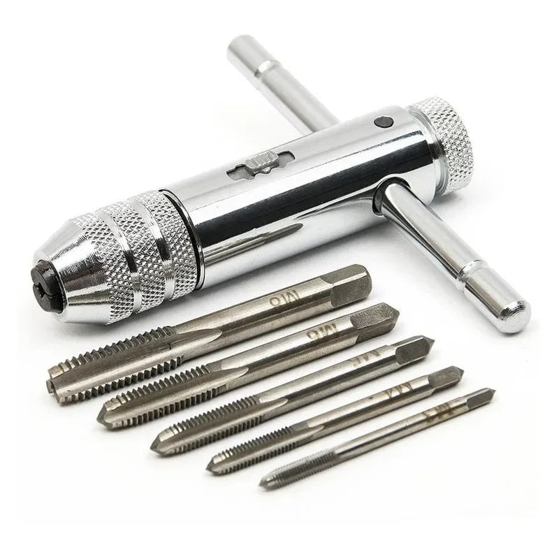 T-Handle Ratchet Tap Wrench Set – M3–M8 Metric Taps Tap Wrench Set Oasis Select set 3