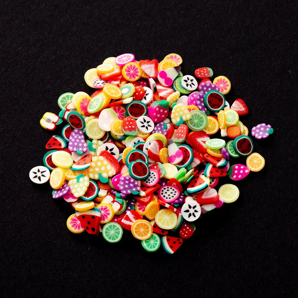 Polymer Clay Fruit Slices Charms DIY Kawaii Epoxy Resin Silicone