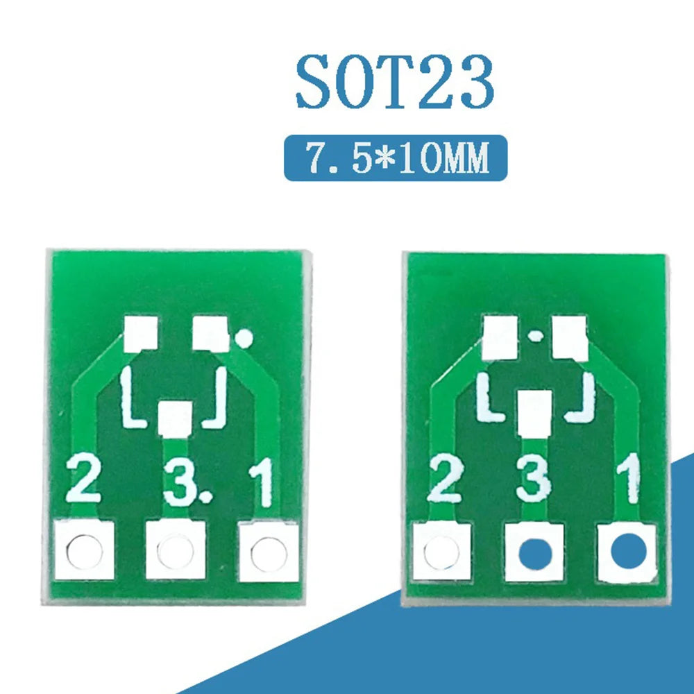 20Pcs SOT23 SOT23-3 Turn SIP3 Double-Side SMD Turn DIP SIP3 Adapter Converter Plate SOT SIP IC Socket PCB Board DIY Kit Oasis Select