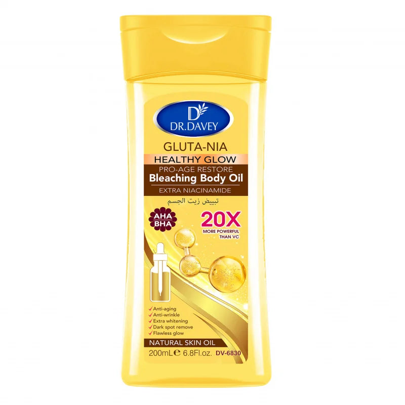DR.DAVEY Gluta-Nia 200ml Body Oil – Moisturizing Skin Care