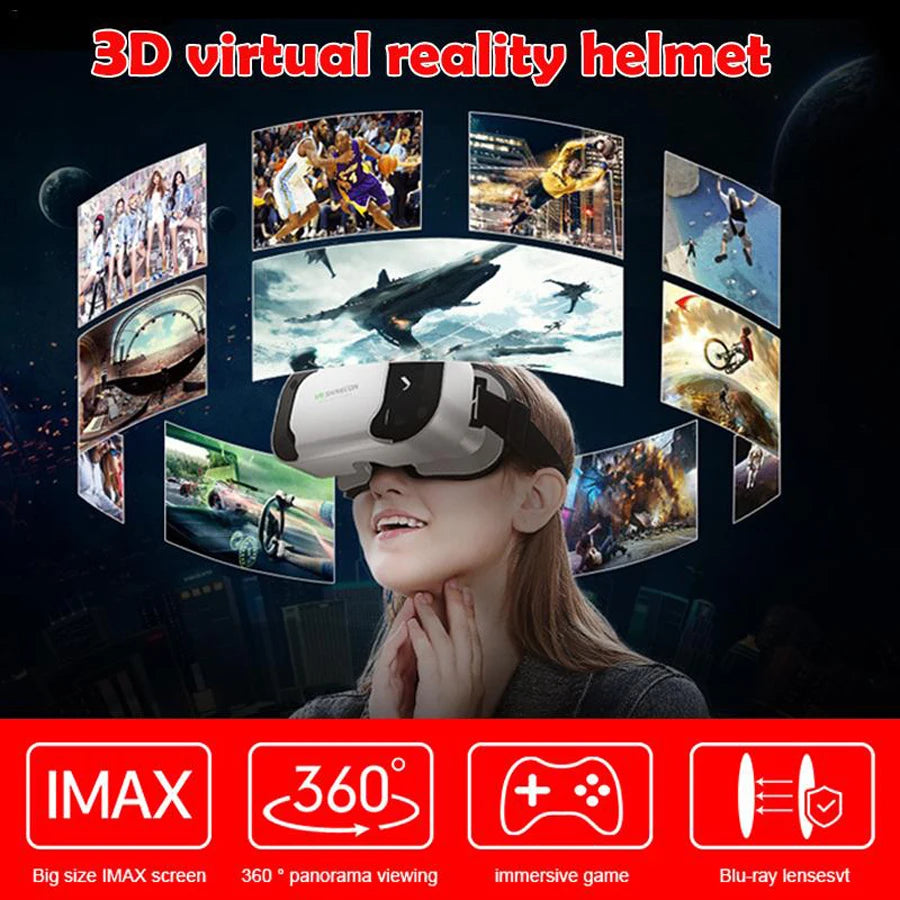 Shinecon VR Headset 3D Glasses for iOS & Android Phones
