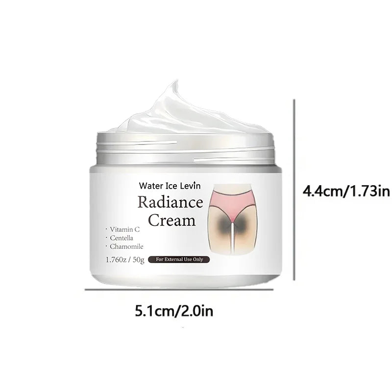 50g of Radiance Cream - Contains Vitamin C, for Private Areas, Underarms, Joints, Improves the Appearance of Melanin, and Illuminates the Skin Inside the Buttocks and Thighs Oasis Select