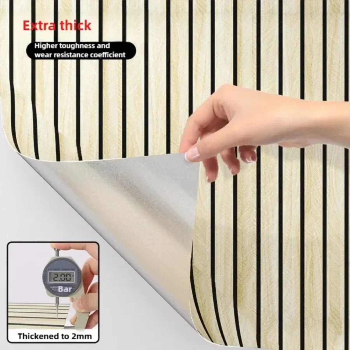 Thick Brown Grid Peel and Stick Wallpaper Faux Plaid Design Waterproof and Moisture-Proof Ideal for Walls Ceilings Home Decor Oasis Select