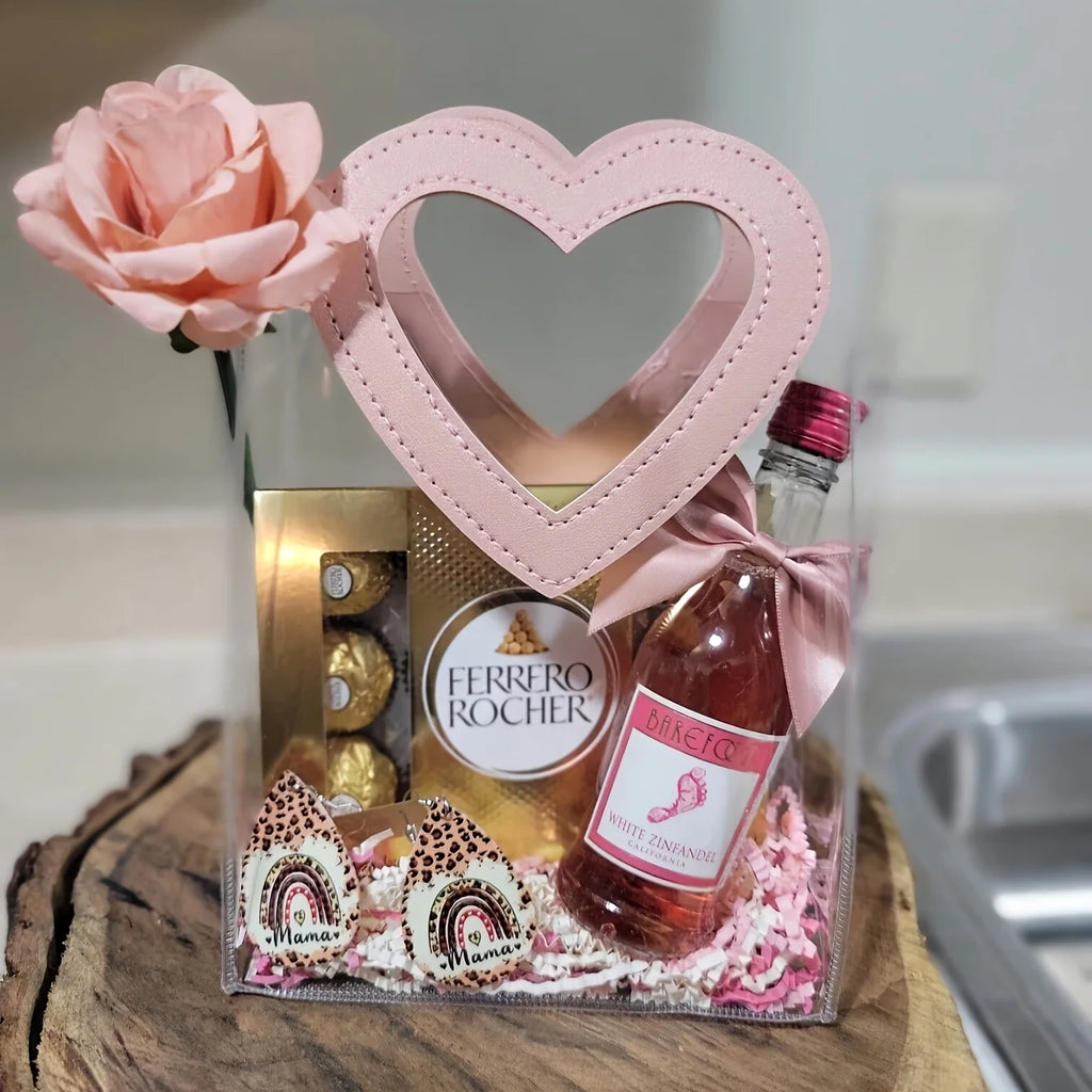 6/12/24 gift bags, high-end heart-shaped handle bag holiday tote bags for parties, New Year weddings Valentine's Day, Christmas Oasis Select