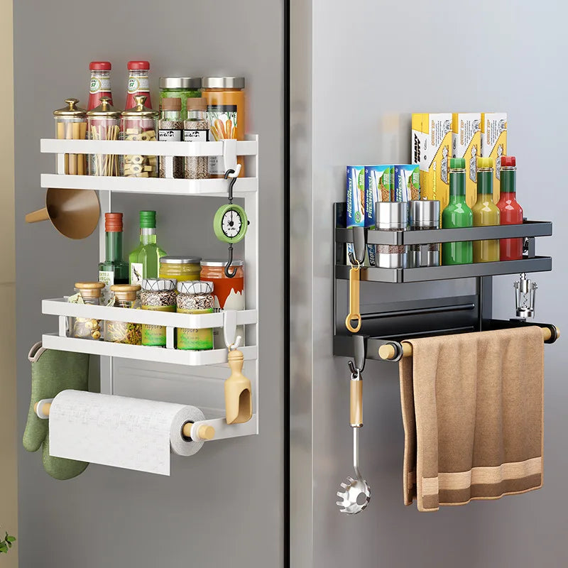 Non-marking installation, no punching, kitchen side storage, plastic wrap hanger, refrigerator rack, towel rack Oasis Select