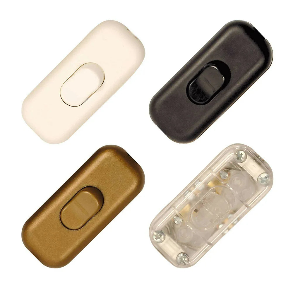 In Line Cord Switch Rocker Switch On/Off Lamp Control 303 Push Button Switch For Desk Lamp Floor Lamp Oasis Select