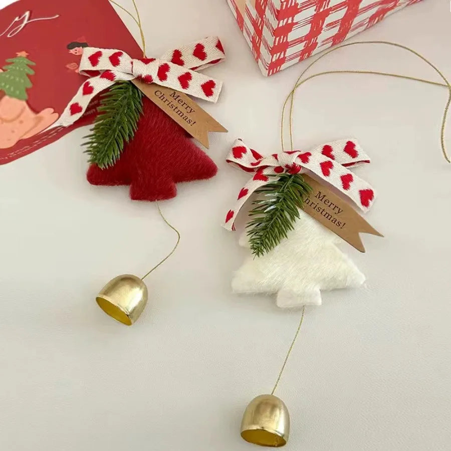 Christmas Tree Hanging Pendants Happy New Year Bell Pendant Merry Christmas Decorations for Home Xmas Ornaments Couple Gift Oasis Select