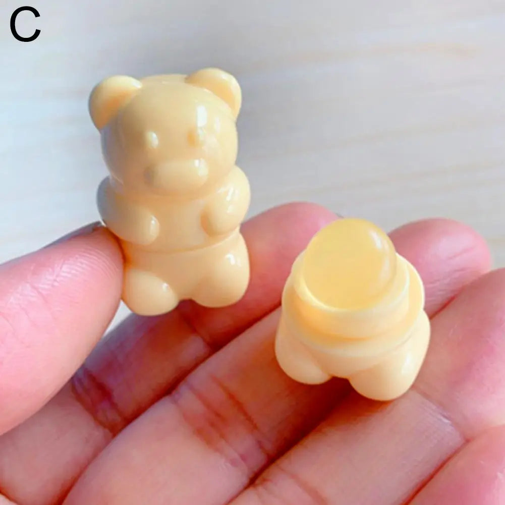 Cute Bear Mini Silicone Lip Brush – Angled Concealer & Gloss Silicone Lip Brush Oasis Select C