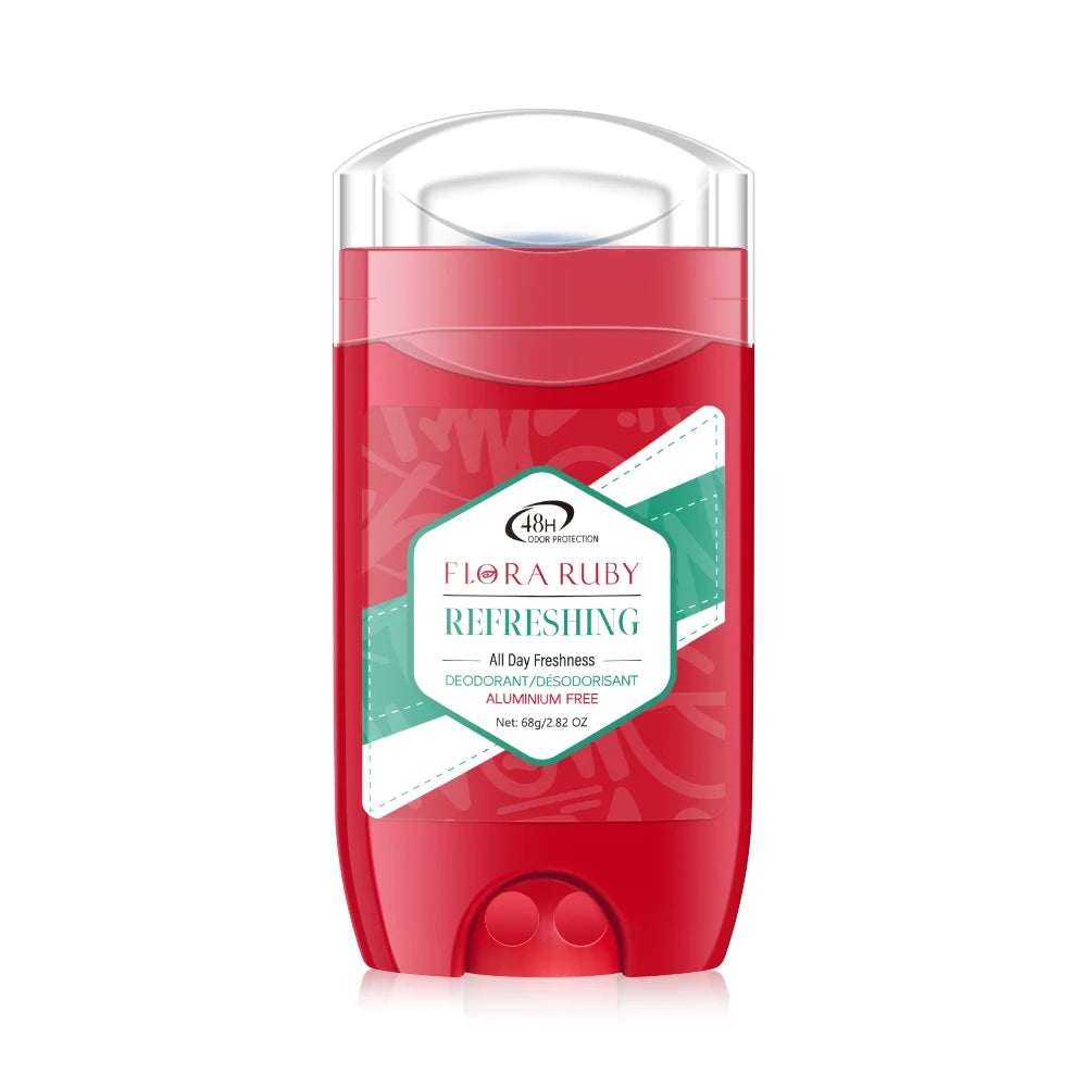 Flora Ruby 68g Stick 48 Hour Male Deodorizer, Deodorizing, Long Lasting Scent Suppress Odor And Eliminate odor Underarm Deodoran Oasis Select Refreshing