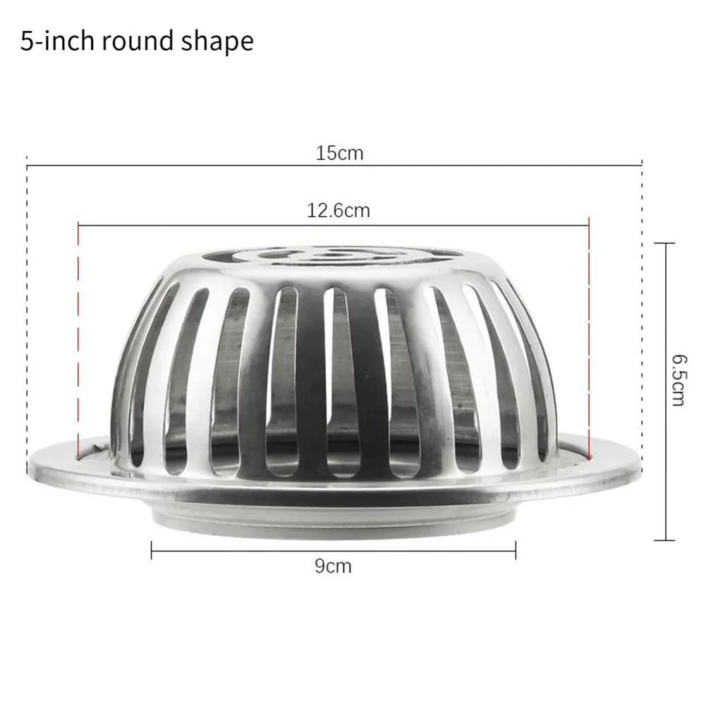 Stainless Steel Gutter Leaf Guard & Downspout Filter 3/4/5 Inch Gutter Leaf Guard Oasis Select Round 5inch