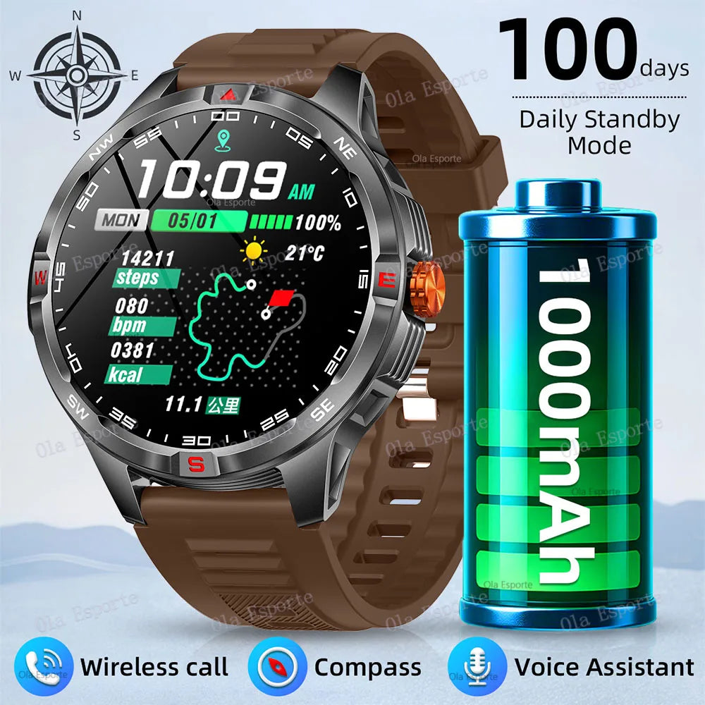 Ola Esporte Smart Watch 2025 – GPS, Compass & 100+ Sports