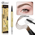 O'CHEAL Styling Eyebrow Gel 3D Feathery Wild Brow Wax Double-end Waterproof Sculpt Soap Eyebrow Pencil Eye Makeup Cosmetics Oasis Select 02 Brown 2ml