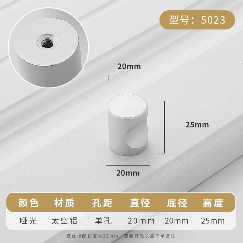 Aluminium Alloy Black Cabinet Knobs Kitchen Cabinet Handles Drawer Pulls Furniture Handle Hardware Oasis Select matt5023-single hole