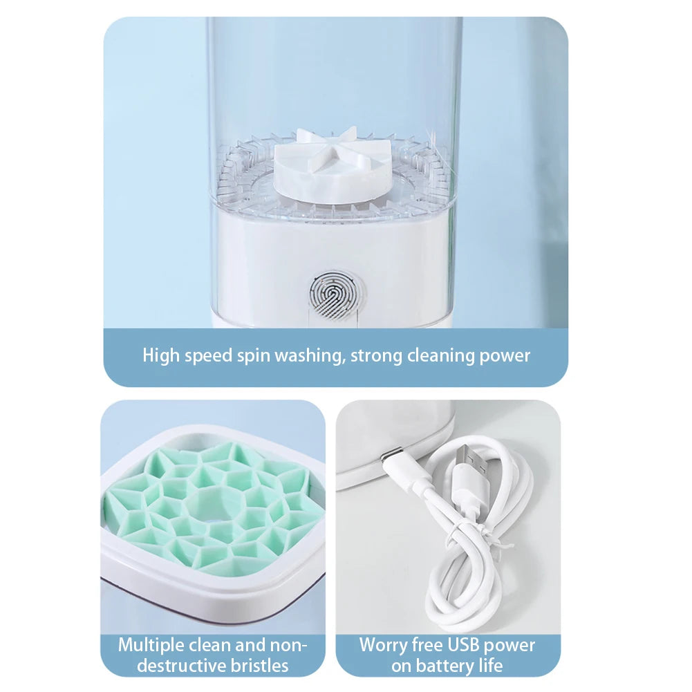 Electric Rotating Makeup Brush Cleaner & Dryer Machine