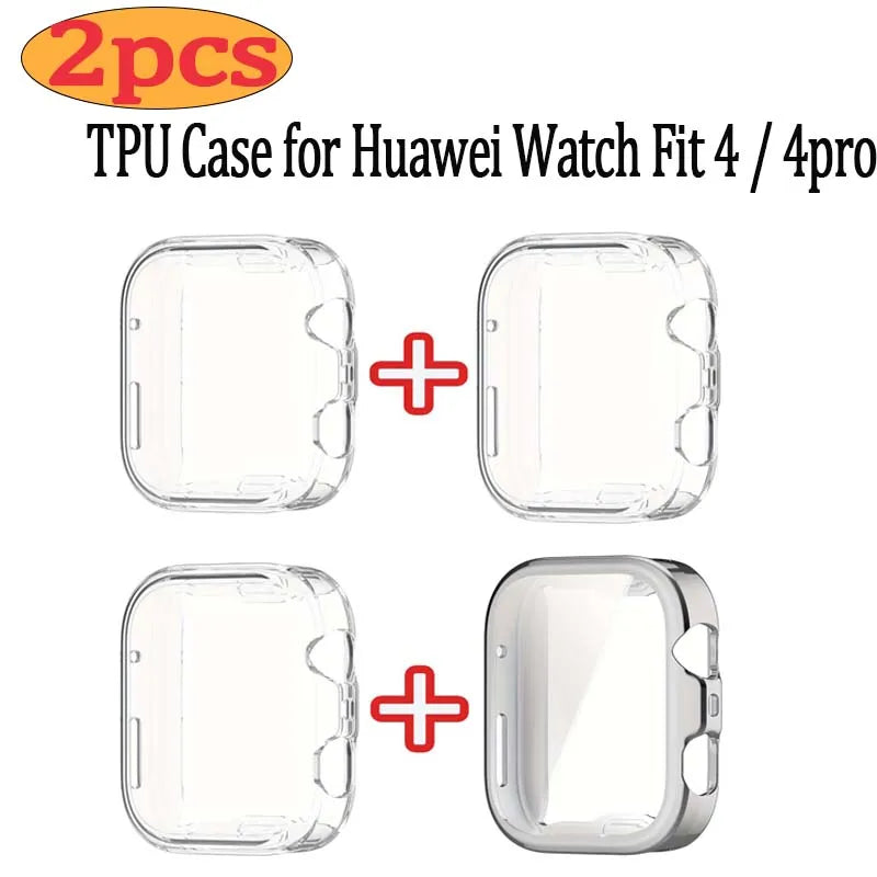 2-Pack TPU Case for Huawei Watch Fit 4 / Fit 4 Pro Full Cover Smartwatch Protective Case Oasis Select