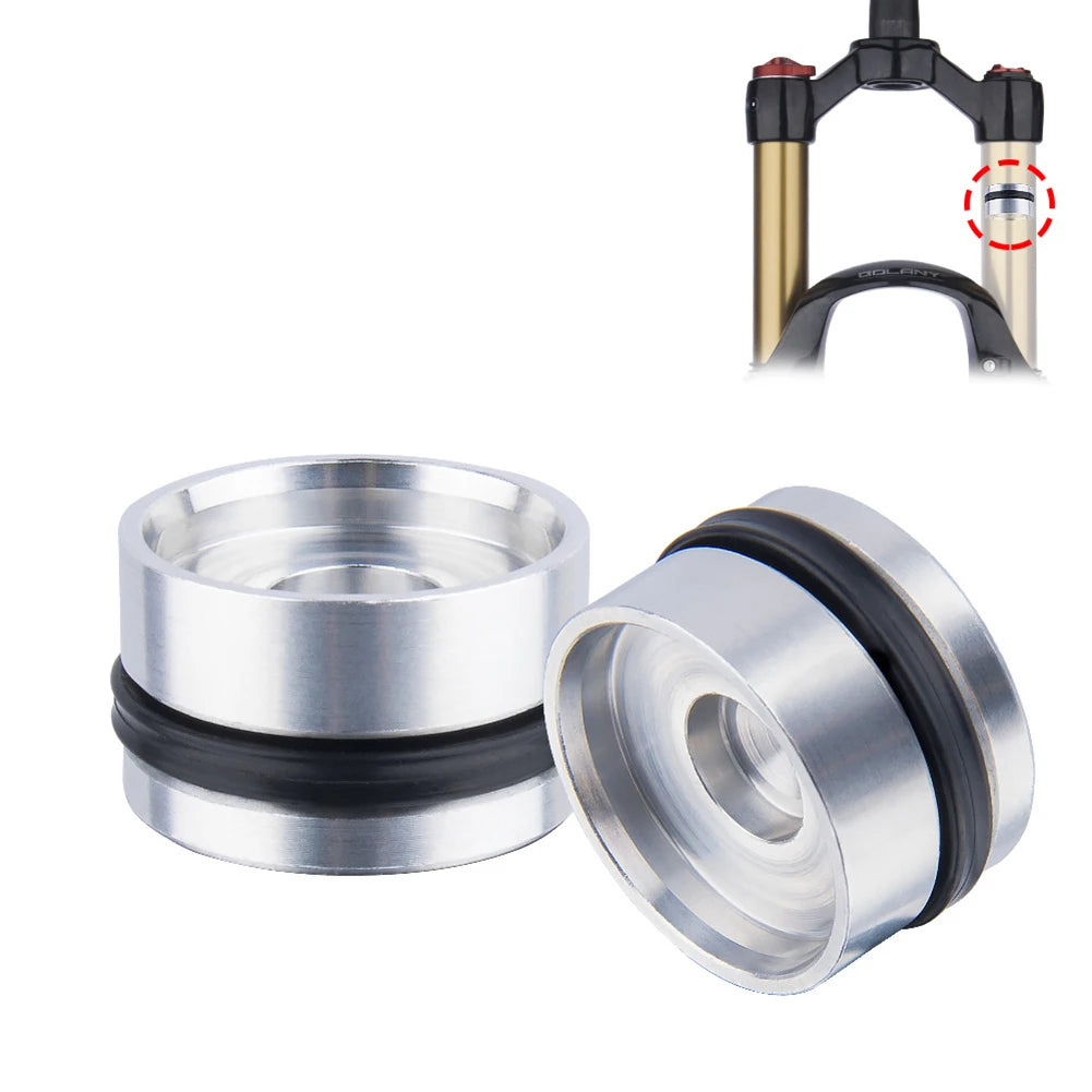 Bicycle Suspension Front Fork Air Nozzle Piston Bike Fork Spares Fits 32mm Inner Tube Aluminum Alloy Seal Bike Fork Spares Oasis Select