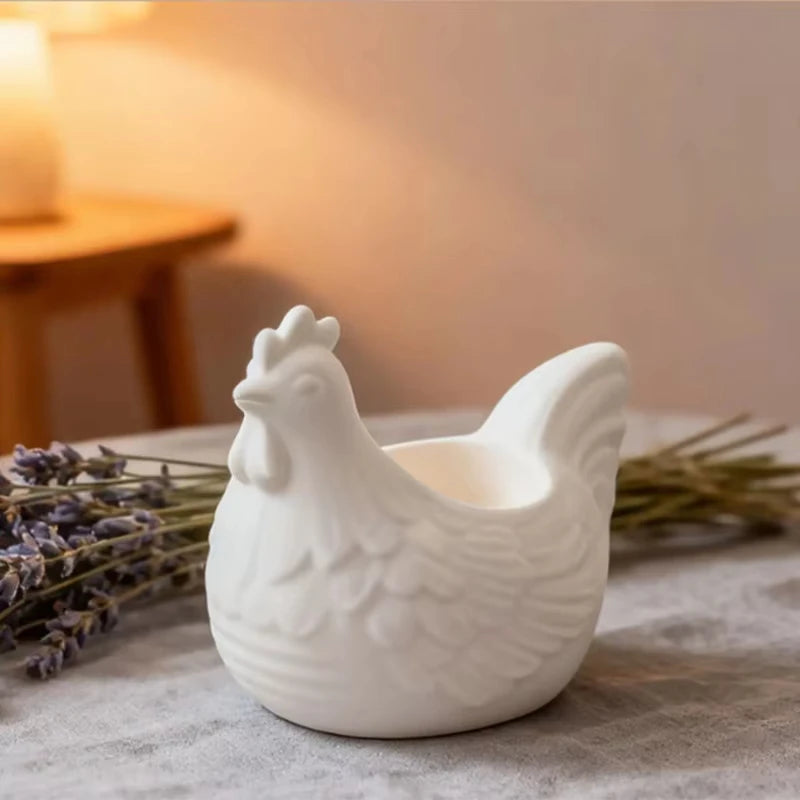 DIY 3D Little Chicken Candle Holder Epoxy Resin Mold, Plaster Hen Decoration, Candle Holder Silicone Mold, Desktop Storage Oasis Select