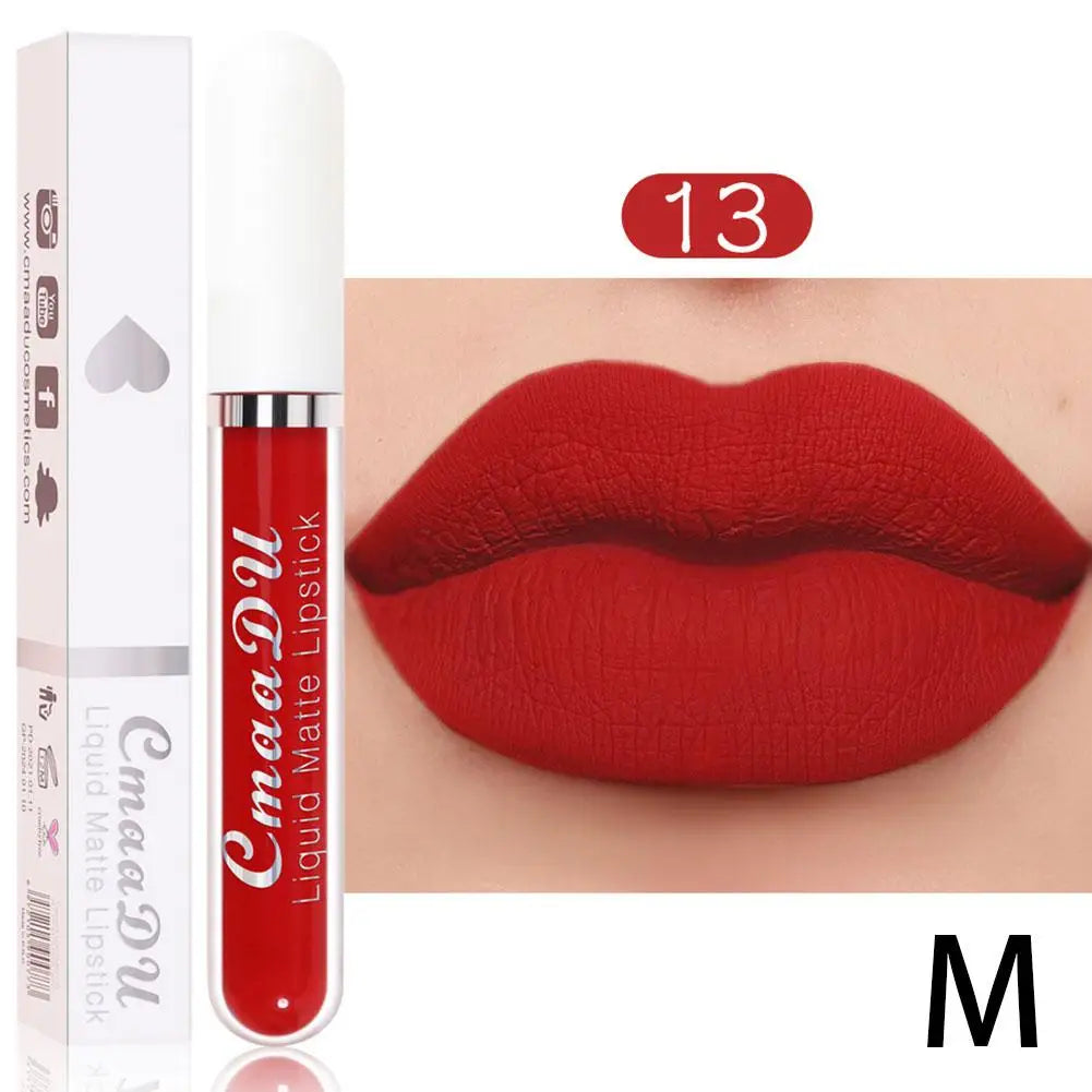 18-Color Waterproof Matte Liquid Lipstick – Long-Lasting Lip Gloss Matte Liquid Lipstick Oasis Select 13