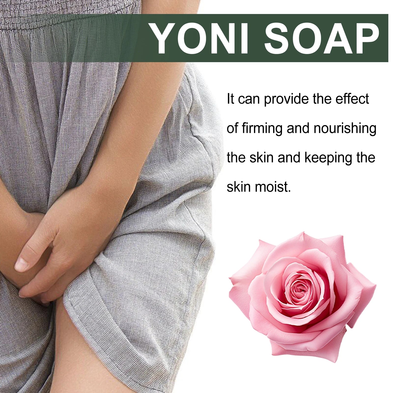 WoodSleep Rose-scented soap: for feminine intimate care, female skin care, bathing and cleansing, relieving odors and itching. Oasis Select