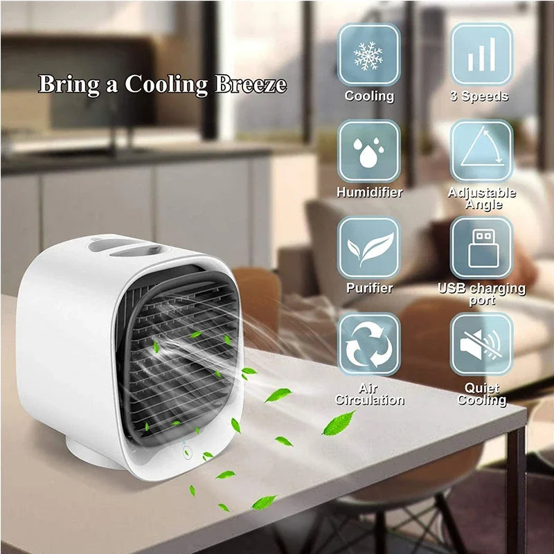 URGGU Mini Portable USB Air Cooler Fan | Personal Desktop Cooling