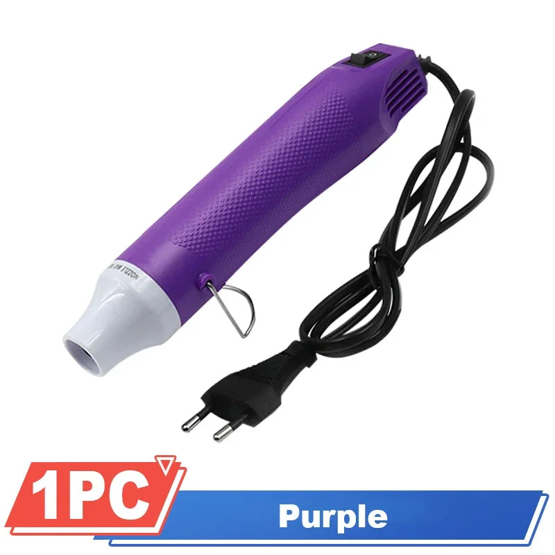 Hot Air Gun 220V Soldering Temperature Blower Gun DIY Crafts Electric Power Hot Dryer Mini Heat Gun For Shrink Tubing Car Wrap Oasis Select Purple
