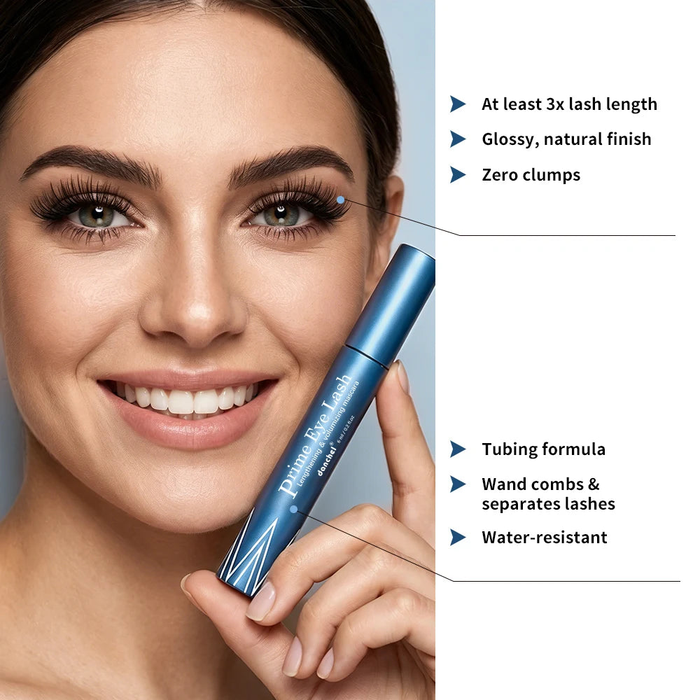 Lengthening & Volumizing Mascara Water-Resistant Long-Lasting Nourishing Strengthen Mascara Glossy Natural Finish Eye Makeup Oasis Select