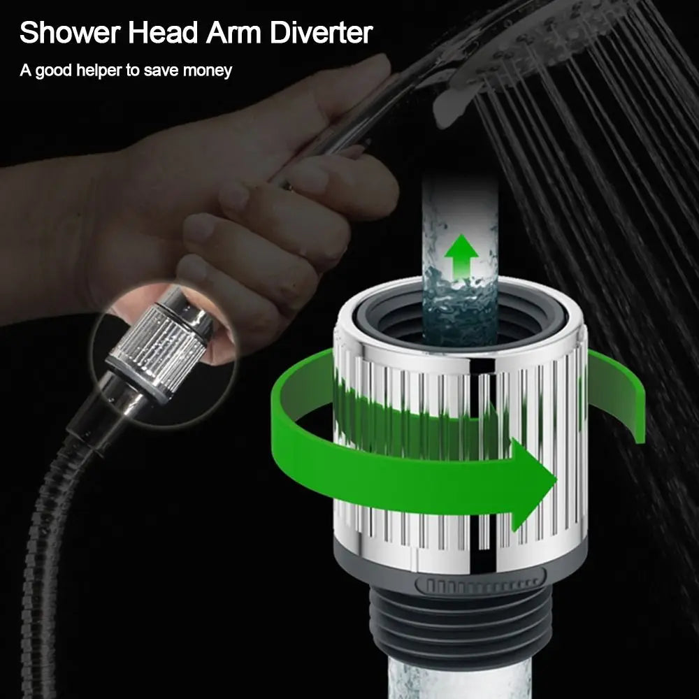 Convenient Sprayer Shut-Off Switch ABS Shut-Off Valve Shower Head Arm Diverter Water Stop Valve Flow Regulator Oasis Select