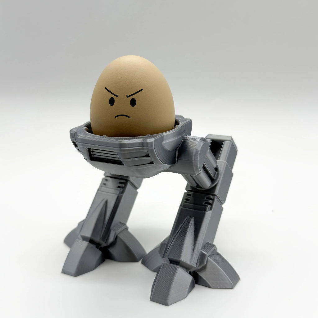 Mechanical Egg Cups Robot 3D Printed Novelty Two-Legged Mecha Egg Holder Breakfast Table Decor Funny Unique Kitchen Gadget Gifts Oasis Select