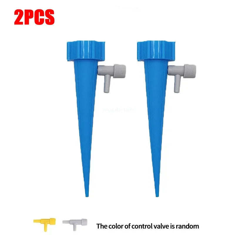Automatic Drip Plants Irrigation Drip Irrigation Garden Watering System Garden Plant Self Watering Kits Insert Watering Devices Oasis Select 2PCS-Blue