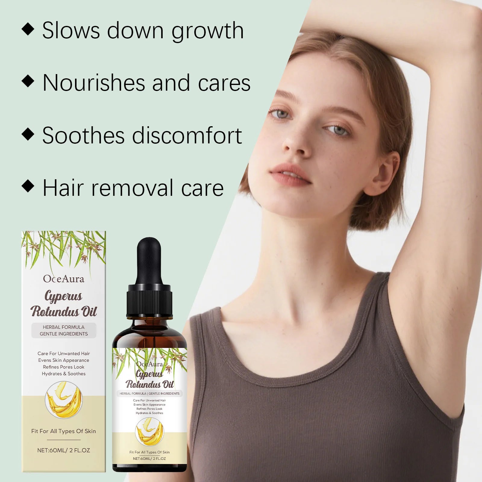 Cyperus Rotundus After Shave Oil Hair Growth Inhibitor Relieve Dry