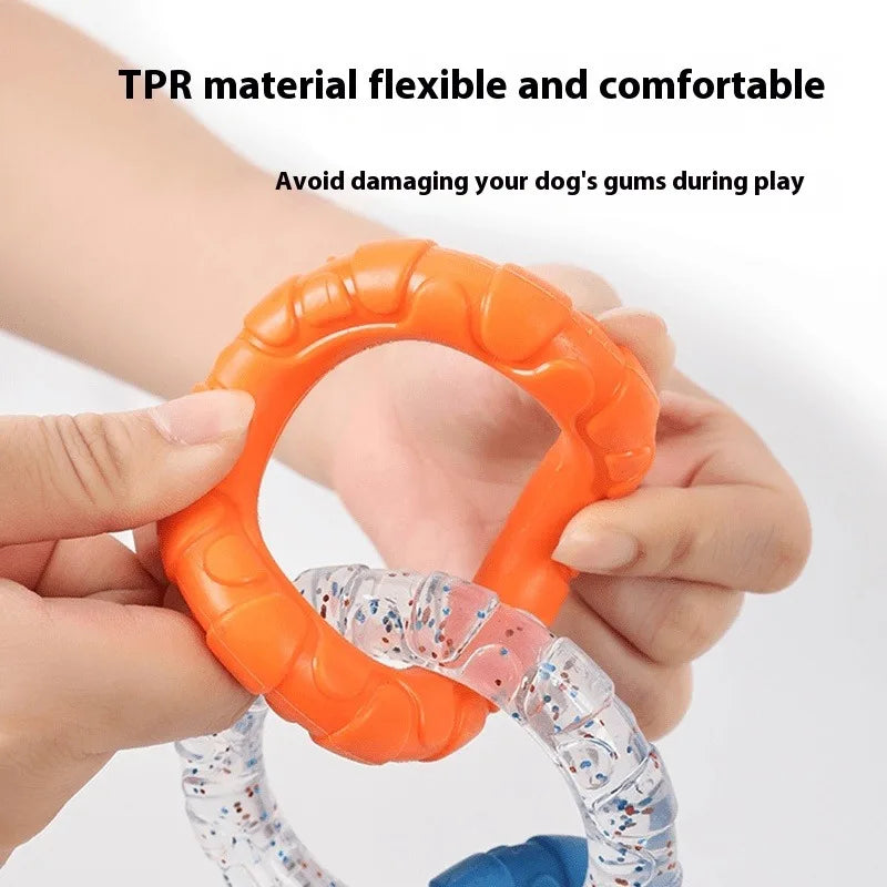 Dog Toys Pull Rings Tough To Bite Cleaning Teeth Grinding Teeth Relieving Boredom Training for Both Large and Small Dogs Oasis Select