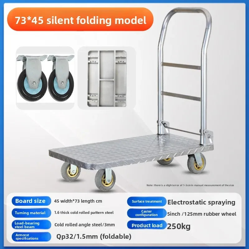 Multi-functional trolley flatbed trailer moving flatbed trailer trolley pulling load bearing folding trailer Oasis Select 73-45-5C