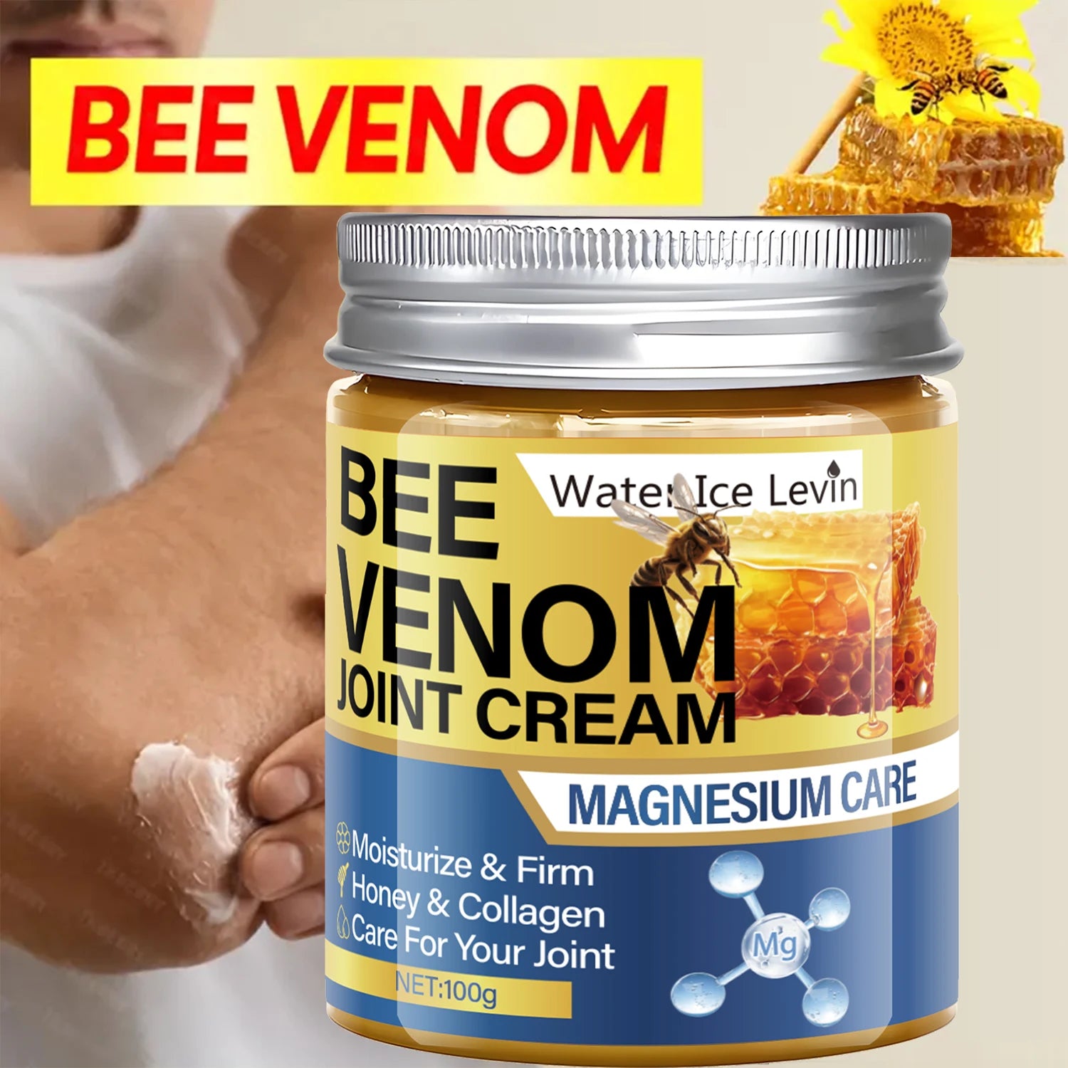 Bee Venom Joint Cream – Magnesium & Honey | Firms & Moisturizes Joint Body Cream Oasis Select
