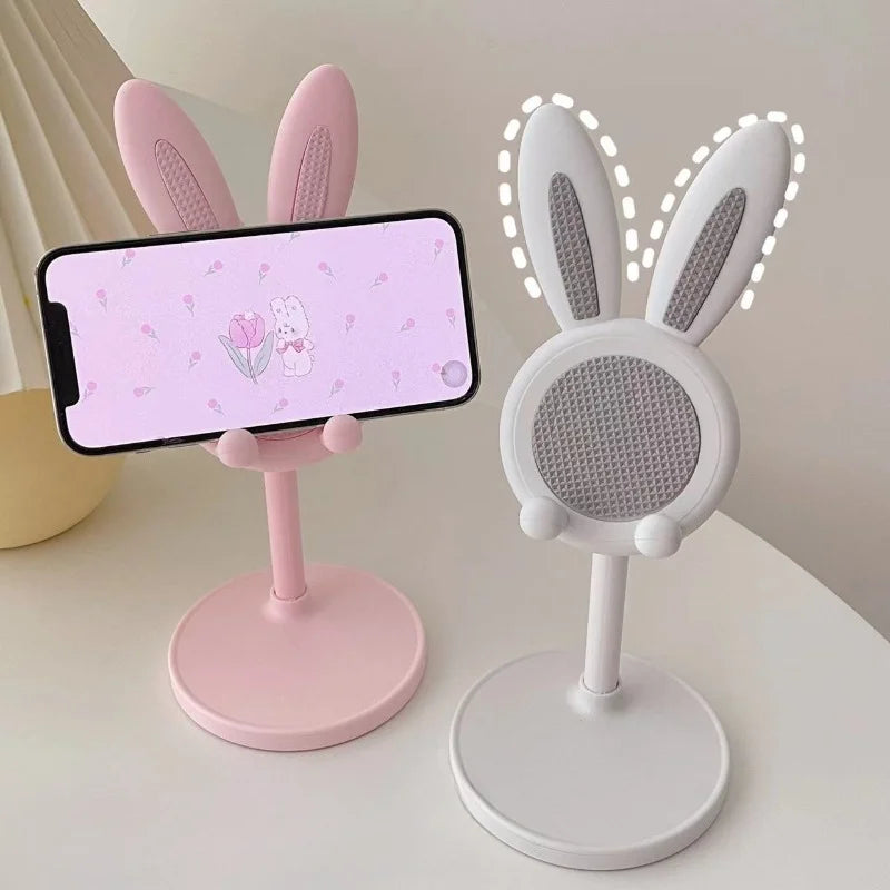 The cute Rabbit mobile phone stand desktop can lift and adjust the desktop phone accessories phone stand phone grip Oasis Select