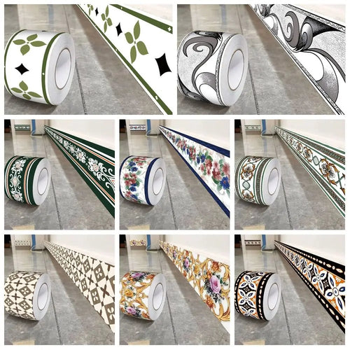 10M Self-Adhesive PVC Skirting Board Strip | Anti-Collision Wall Trim Wall Skirting Trim Oasis Select
