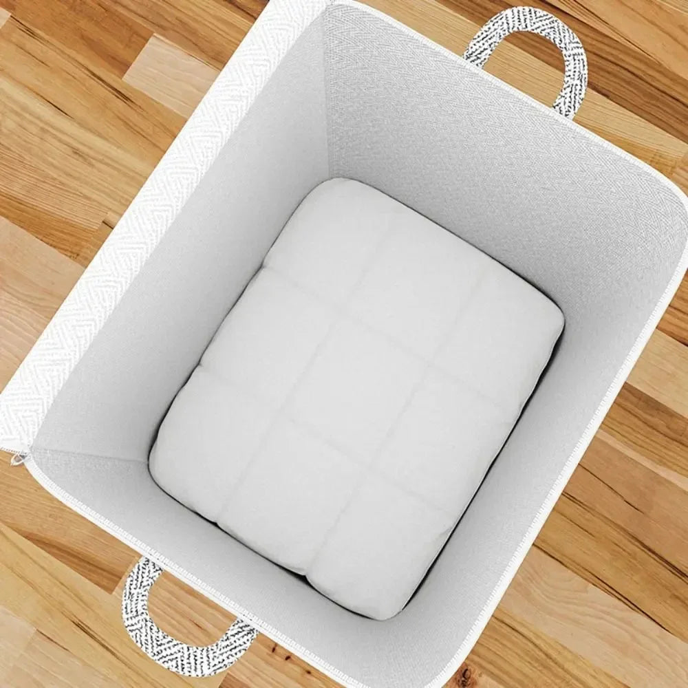 150/220L Non-woven Storage Bag with Lids Zipper Foldable Clothes Quilt Bins Container Large Capacity Dust-proof Bag Organize Oasis Select