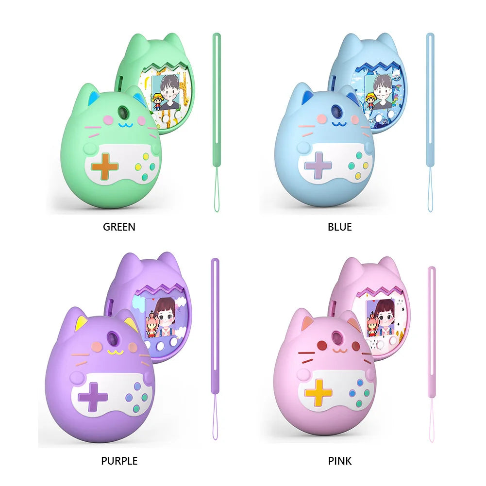 Protective Skin Sleeve Shell Anti-ScratchSilicone Case Protective Case with Hand Strap Anti-drop for Tamagotchi Pix Accessories Oasis Select