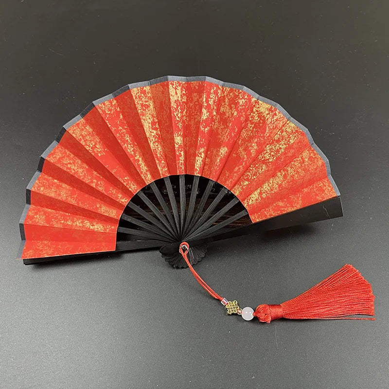 4-6 Inch Mini Folding Fan Portable DIY Painting Children'S Fan Ancient Style Held Dance Fans Party Wedding Summer Fan Accessorie Oasis Select D