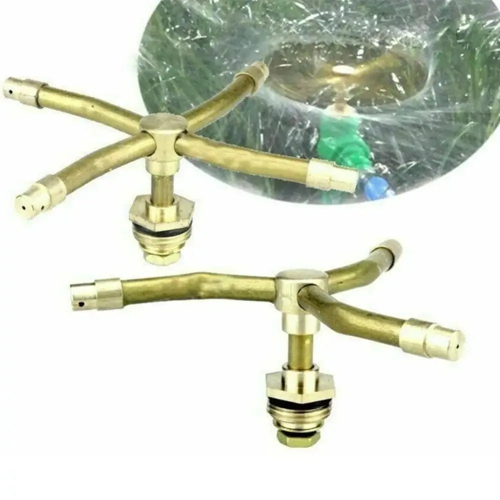 2/3/4 Arm Automatic Rotary Sprinkler 1/2 Inch 360 Degree Irrigation Sprinkler Heads Brass Watering Nozzle Oasis Select 2 Arm