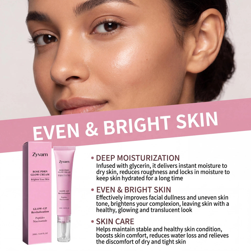 Pure Rose PDRN Glow Boost Cream Rejuvenating Long-lasting Hydration for Natural Radiant Skin Nicotinamide & Peptide Facial Cream Oasis Select