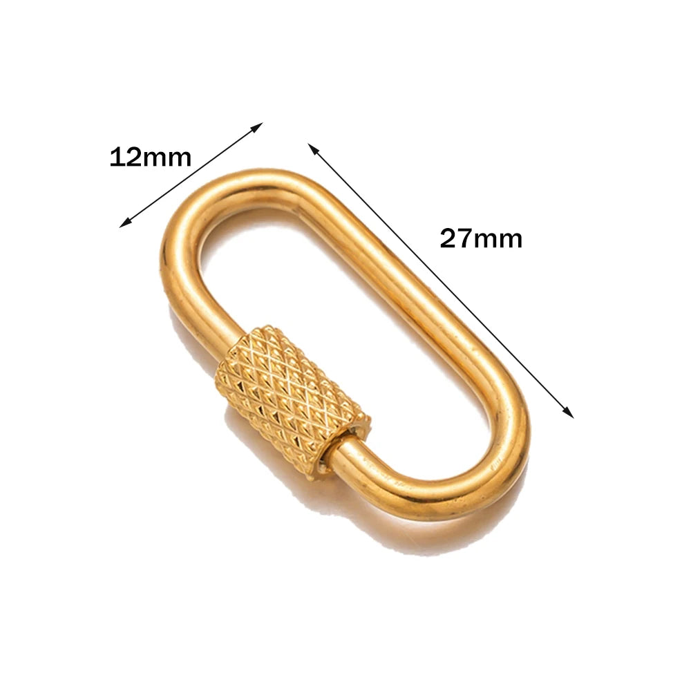 Lot Stainless Steel Fastener Carabiner Screw Clasps Connectors DIY