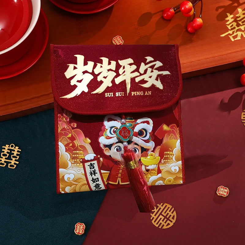2026 Red Envelopes Chinese New Year Decorations Party Favors Gifts Bags Money Packaging Bags Spring Festival Red Pockets Oasis Select 16.9x8.7x1.1cm 11