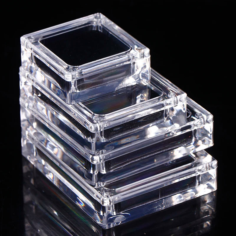 1PC Acrylic Jewelry Display Box Transparent Multi-Function Magnetic Lid Jewelry Storage Packaging Box Oasis Select