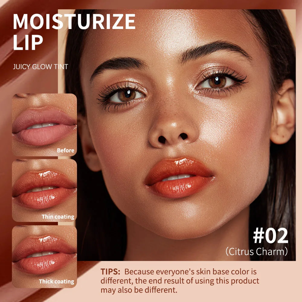 Mirror Lip Glow Tint Long-wearing Hydration Moisturizing Juicy Lip Gloss Non-sticky Color Stays Put Lips Care Plumping Gloss Oil Oasis Select