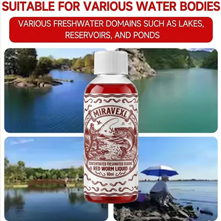 Concentrated Red Worm Liquid Fish Attractant Fishing Bait Additive Strong Scent Freshwater Carp Crucian Fishing Tackle Oasis Select