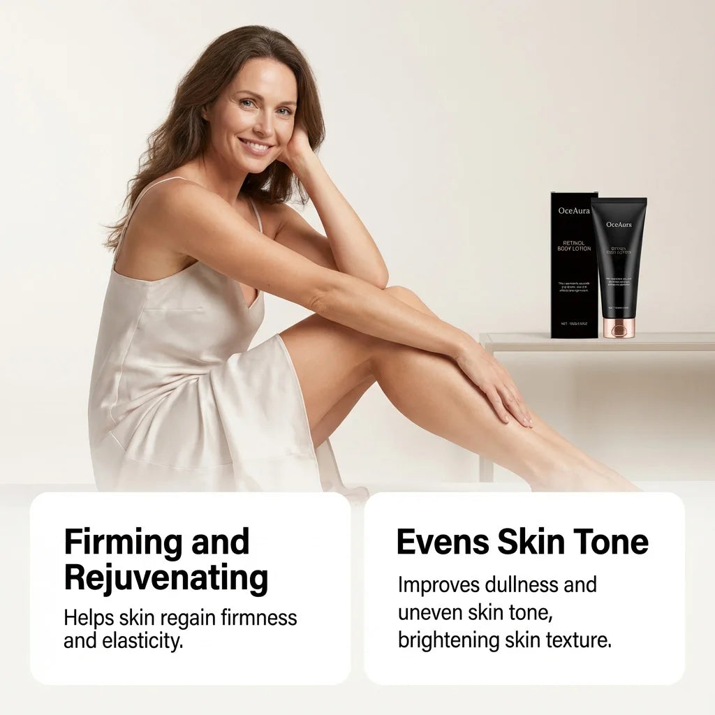 Retinol Body Lotion Anti Aging Firming Hydrating Brightening Increase Elasticity Softening Moisturizer for Dry Skin Body Cream Oasis Select